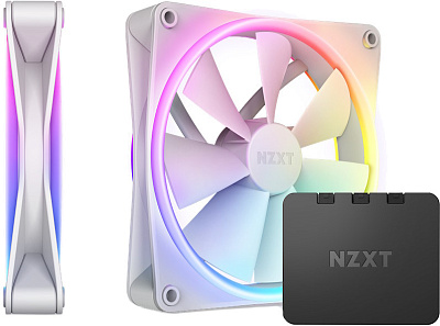 Комплект кулеров для компьютерного корпуса NZXT F140 RGB DUO White 2в1 (RF-D14DF-W1)