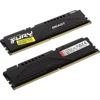 Оперативная память  Kingston Fury Beast 16Gb (8x2) 5600MHz DDR5 DIMM, CL40, 1.25v (KF556C40BBK2-16)