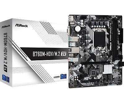  Материнская плата ASRock B760M-HDV/M.2 D4 LGA1700 mATX (B760M-HDV/M.2 D4)