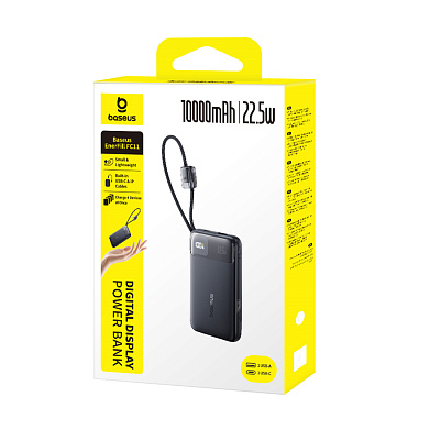 Портативный внешний аккумулятор Baseus EnerFill FC11, 10000mAh 22.5W - Black (E0027R04)