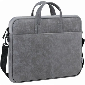 Сумка для ноутбука 15.6" Defender Solid, Grey, экокожа (26088)