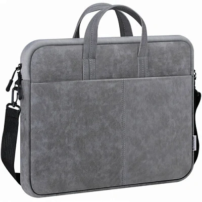 Сумка для ноутбука 15.6" Defender Solid, Grey, экокожа (26088)