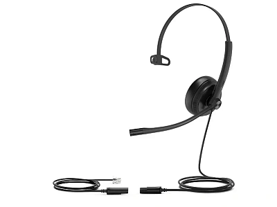 Гарнитура Yealink YHS34 Mono, Проводная, QD, RJ9 (YHS34 Mono)