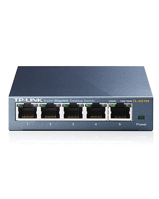 Коммутатор TP-Link TL-SG105 5-портовый 10/100/1000 Мбит/с настольный  (TL-SG105)