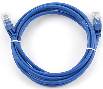 Патч-корд UTP Cablexpert PP12-3M/B кат.5e, 3м, литой, многожильный (синий) (PP12-3M/B)