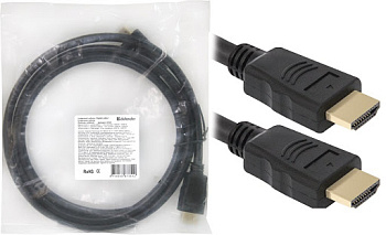 Кабель Defender HDMI-10PRO (ver. 1.4) 3 м, ЗОЛОТЫЕ КОНТАКТЫ  (87434)