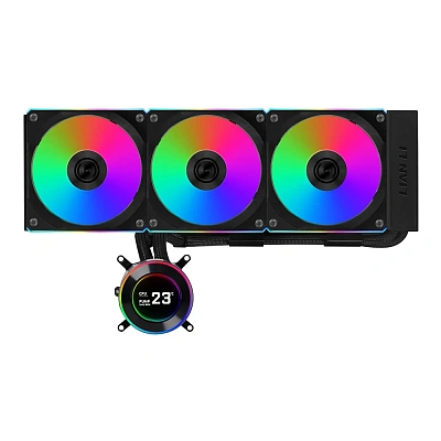 Водяное охлаждение для CPU Lian Li Hydroshift lI LCD-C 360CL Black (G89.GHS2LCD36RB.00)
