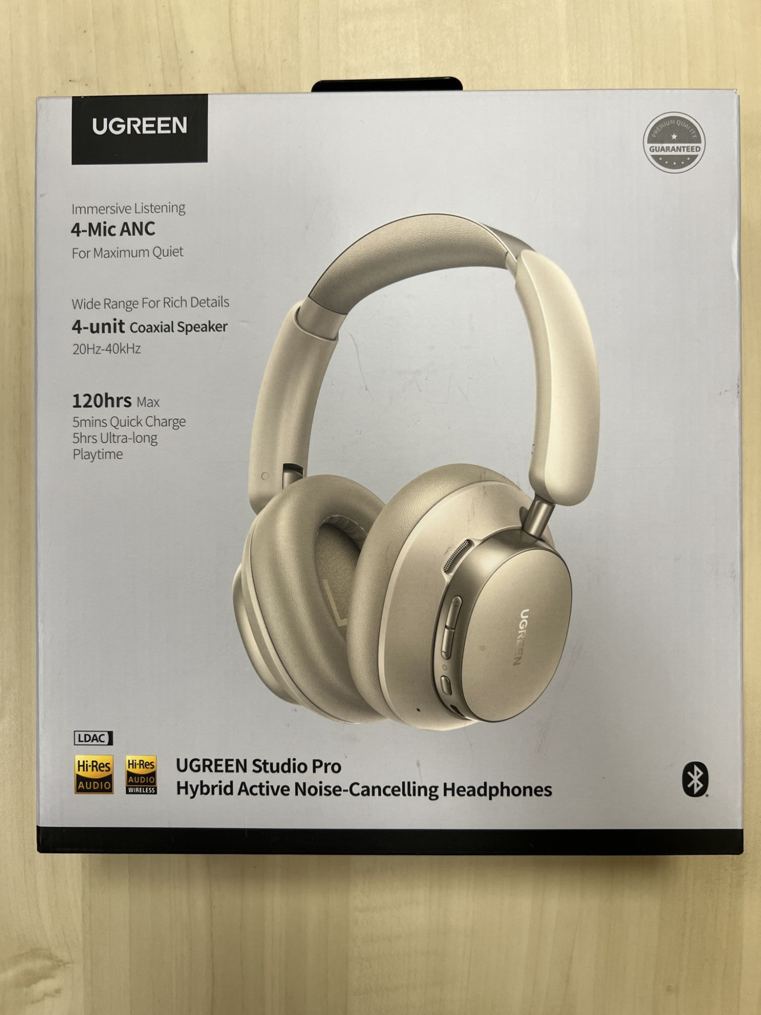 Гарнитура UGREEN Studio Pro Max6 HP206 (55614) Bluetooth, Белый