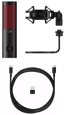 Настольный микрофон HyperX 872V1AA QuadCast 2 на подставке черный (872V1AA)