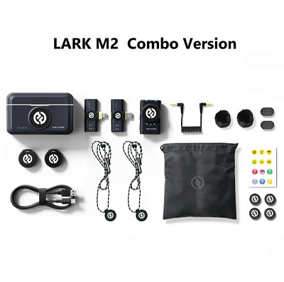 Петличный микрофон Hollyland Lark M2 Combo Черный (M2COM)