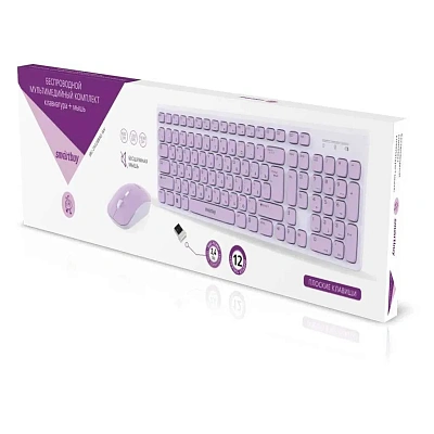 Клавиатура + мышь беспроводная SmartBuy 250288AG (SBC-250288AG-WV)