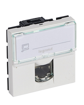 Legrand 076564 MOSAIC RJ45 UTP кат6 2мод бел (076564)