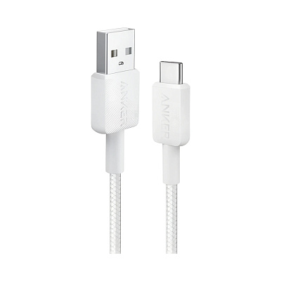 Интерфейсный кабель Anker 322 USB-A to USB-C 1М (A81H5G21) Белый