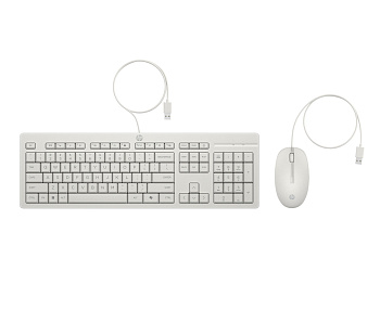 Проводная мышь и клавиатура HP 225, комплект White (AW5S6AA)