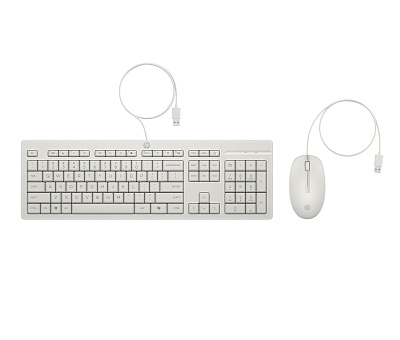 Проводная мышь и клавиатура HP 225, комплект White (AW5S6AA)