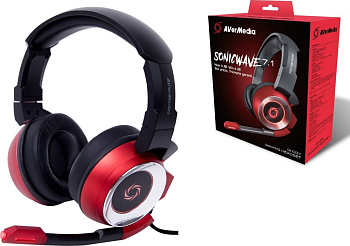 Игровые наушники AverMedia SonicWave 7.1 GH337 Red (40AAGH337APJ)