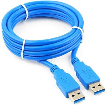 Кабель USB 3.0 Pro Cablexpert CCP-USB3-AMAM-6, AM/AM, 1.8м, экран, синий, пакет (CCP-USB3-AMAM-6)