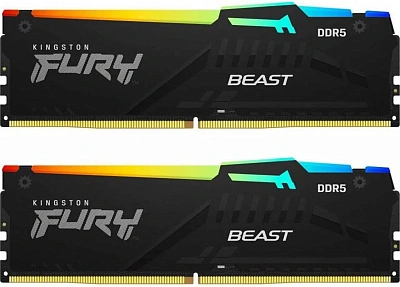Оперативная память Kingston Fury Beast RGB, DIMM DDR5 32 GB kit (2x16GB)  (KF552C40BBAK2-32)