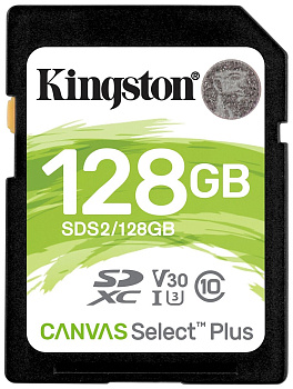 Карта памяти SD 128GB Class 10 U1 Kingston SDS2/128GB (SDS2/128GB)