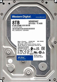 Жесткий диск HDD 8Tb Western Digital Blue SATA (WD80EAAZ)