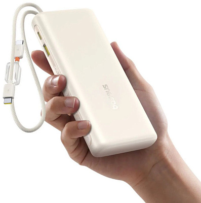 Портативный внешний аккумулятор Baseus EnerFill FC41 10000mAh 67W, Off-White (E0028P01)