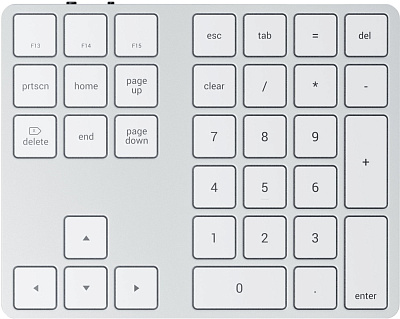Числовой блок Satechi Aluminum Extended Keypad, Silver (ST-XLABKS)