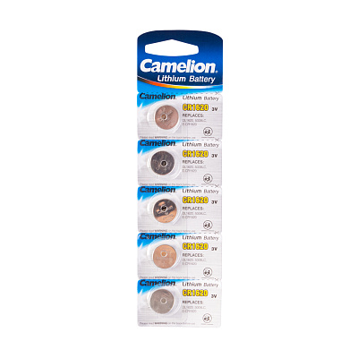 Батарейка CAMELION Lithium CR1620-BP5 5 шт. в блистере (CR1620-BP5)