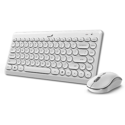 Клавиатура Genius LuxeMate Q8000, + мышь, White, (31340013411)