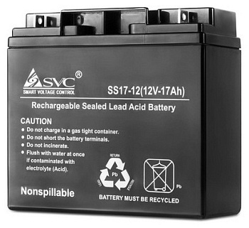 Аккумулятор для ИБП SVC SS17-12/VP1217/S, 17Ah/12V (SS17-12/VP1217/S)