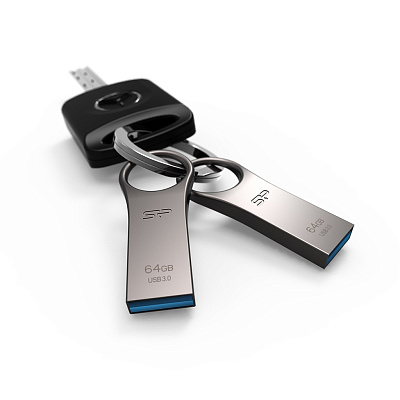 Флэш-накопитель Silicon Power Jewel J80 128GB, Silver (SP128GBUF3J80V1T)