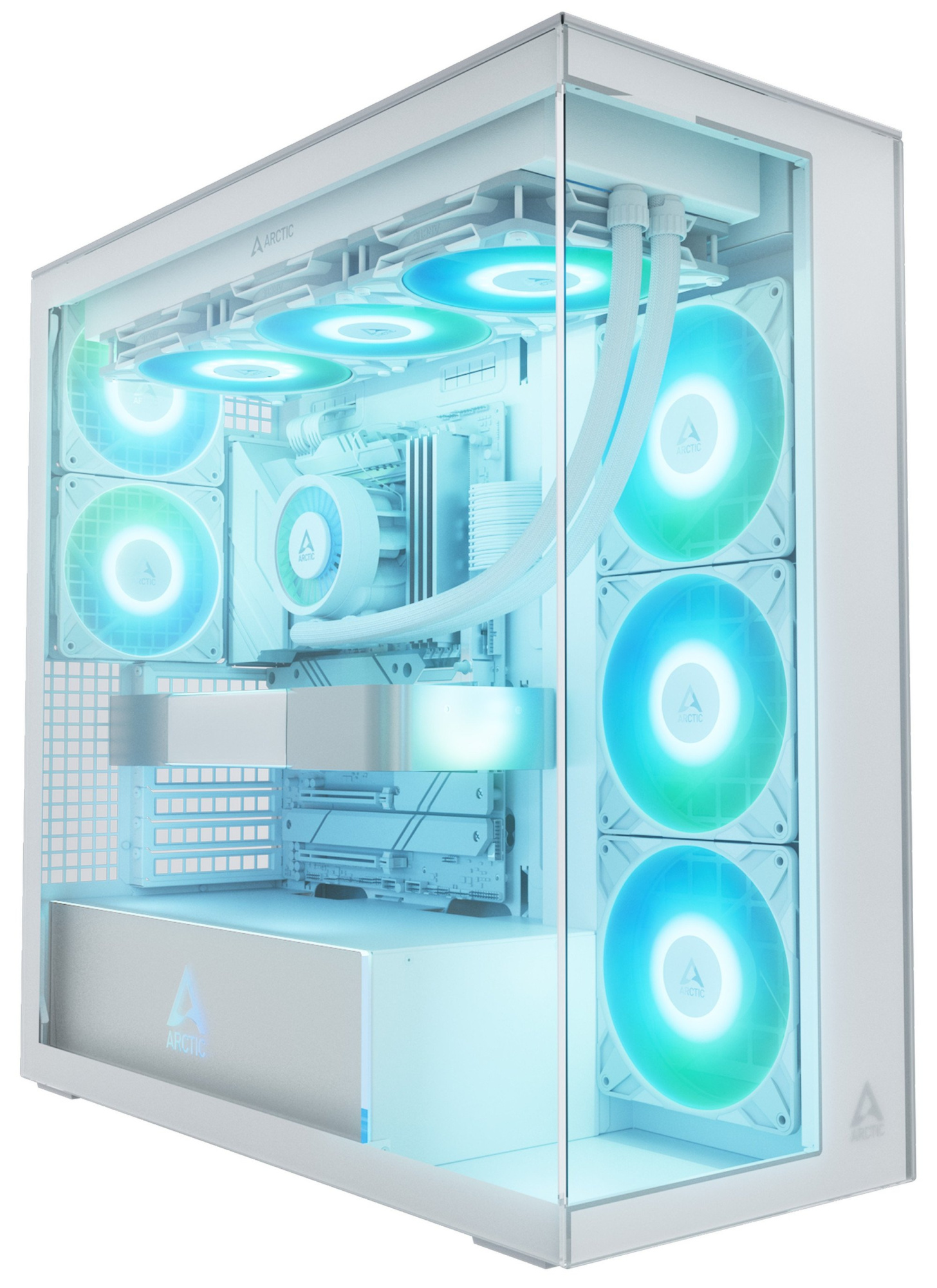 Компьютерный корпус Arctic Xtender, White, Clear Glass (ACPCC00014A)