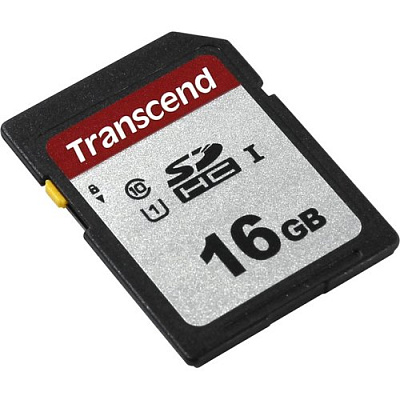 Карта памяти SD 16GB Class 10 U1 Transcend TS16GSDC300S (TS16GSDC300S)