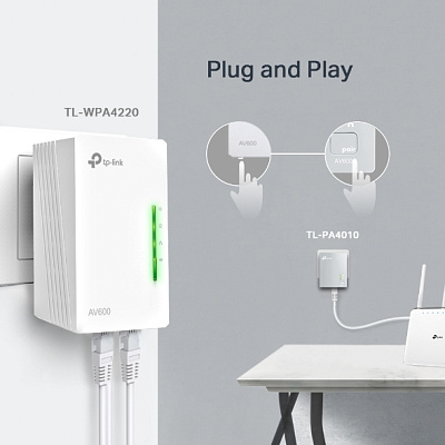 Сетевой адаптер Powerline Tp-Link TL-WPA4220 KIT(EU) (TL-WPA4220 KIT(EU))