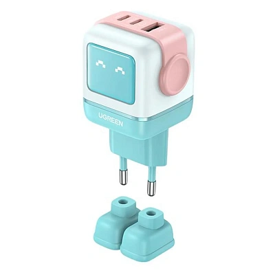 Зарядное устройство Nexode Robot GanN, Pink-Blue CD361 (35855)