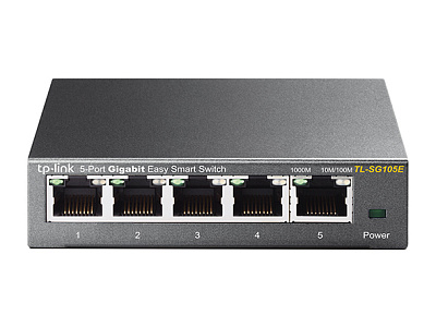 Коммутатор Easy Smart GbE  5-портовый Tp-Link TL-SG105E (TL-SG105E(UN))