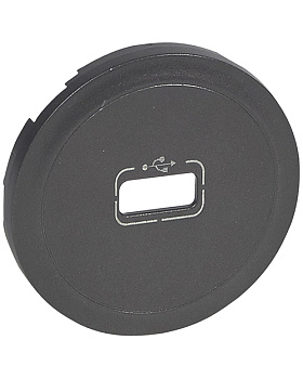 Legrand 067950 CLN2 Накл. розетки USB Графит (067950)