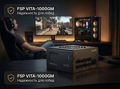 Блок питания FSP VITA-1000GM, 1000W, FULL MODULAR, ATX Reatil (PPA10A4026)
