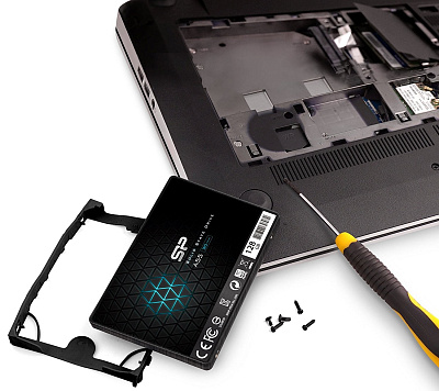  Твердотельный накопитель SSD SATA Silicon Power A55, 256 GB (SP256GBSS3A55S25)