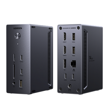 Док-станция UGREEN USB-C 14-в-1 Thunderbolt 5, CM843 (85489)