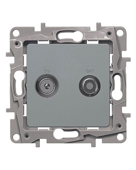 Legrand 672457 Розетка TV/SAT 2каб АЛЮ ETIKA (672457)