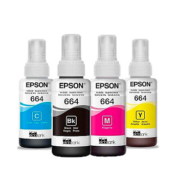 Экономичный набор из четырех контейнеров с чернилами, серия 664 (C13T66464A)