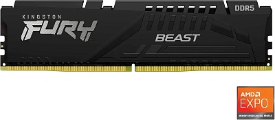 Оперативная память DIMM Kingston Fury Beast DDR5 128 GB kit (2x64GB) 5600MHz (KF556C40BBK2-128)