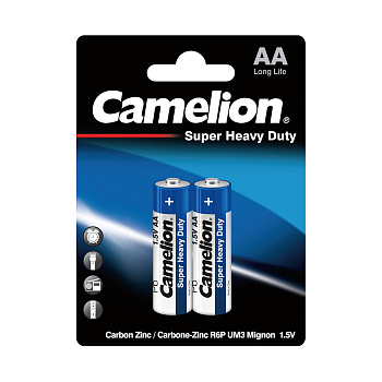 Батарейка CAMELION Super Heavy Duty R6P-BP2B 2 шт. в блистере (R6P-BP2B)