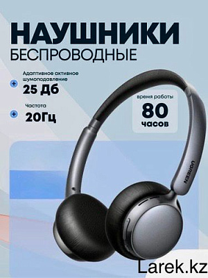 Гарнитура UGREEN Studio Plus HP207 Bluetooth, Серебристо-Черный (75630) 