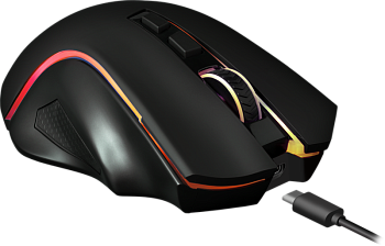 Мышь игровая беспроводная Redragon Griffin wireless, RGB, черный (78069)
