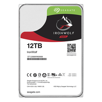 Жесткий диск для NAS систем 12Tb HDD Seagate IronWolf SATA 6Gbit/s 3.5" 7200 rpm 256Mb (ST12000VN0008)