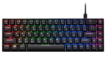 Клавиатура 2E Gaming KG380 RGB, Blue switch, Black (2E-KG380UBK-BL)