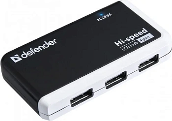 Хаб 4-портовый мини-разветвитель USB 2.0 Defender Quadro Infix (83504)