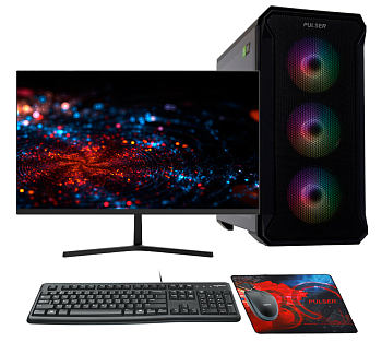 Системный блок PULSER Advanced 387M + Монитор 23.8" Sanc M2453KJ V3 + Клавиатура мышь (Advanced 387M)
