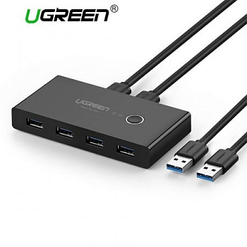 Разветвитель портов Switch UGREEN US216 2 In 4 Out USB 3.0 Sharing (30768)